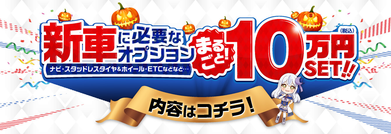 新車に必要なオプションまるごと10万円SET　内容はこちら